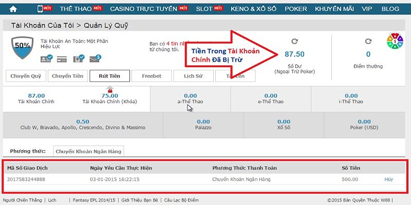 Tối ưu hoá các bước nạp rút tiền