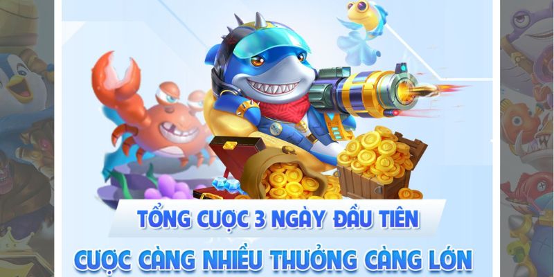 Thưởng tân binh tích lũy cược siêu lớn trong 3 ngày đầu tiên